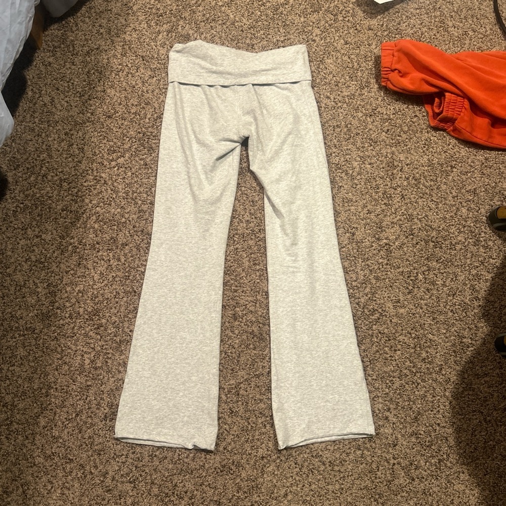 SKIMS cotton jersey foldover pants Heather gray size small - Picture 2 of 3
